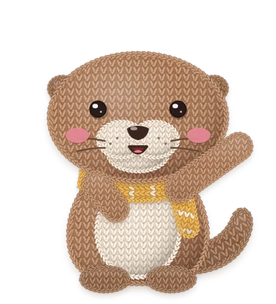 Purl la nutria saludando
